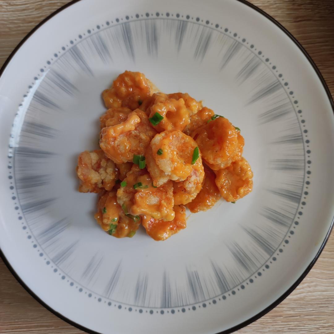 在家也能做大菜之2~“芥末虾球”