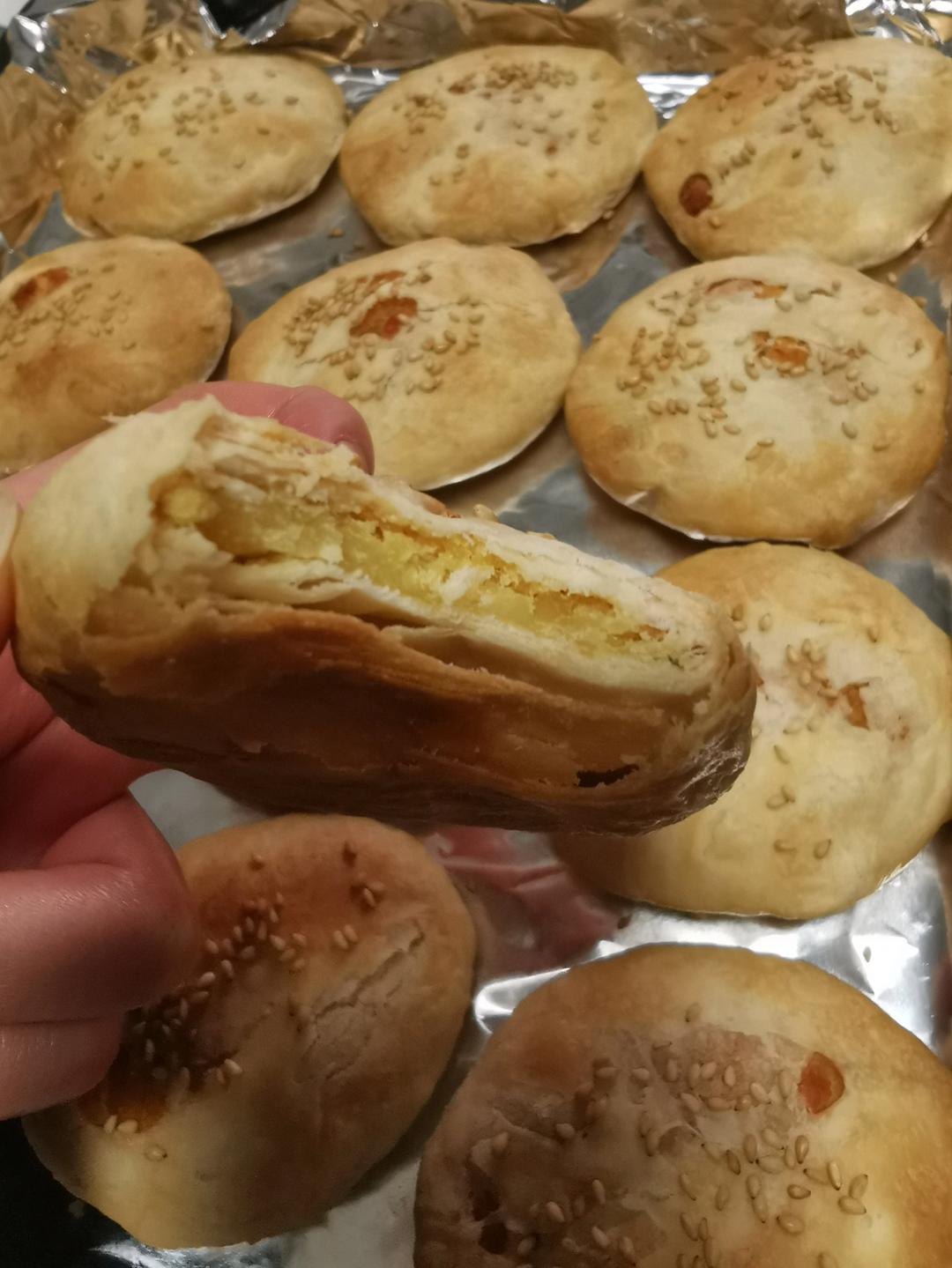 酥皮绿豆饼   酥得掉渣渣