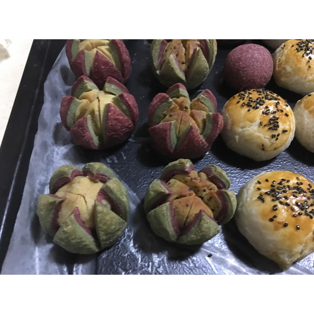 花开富贵之四种口味的椰蓉开口酥