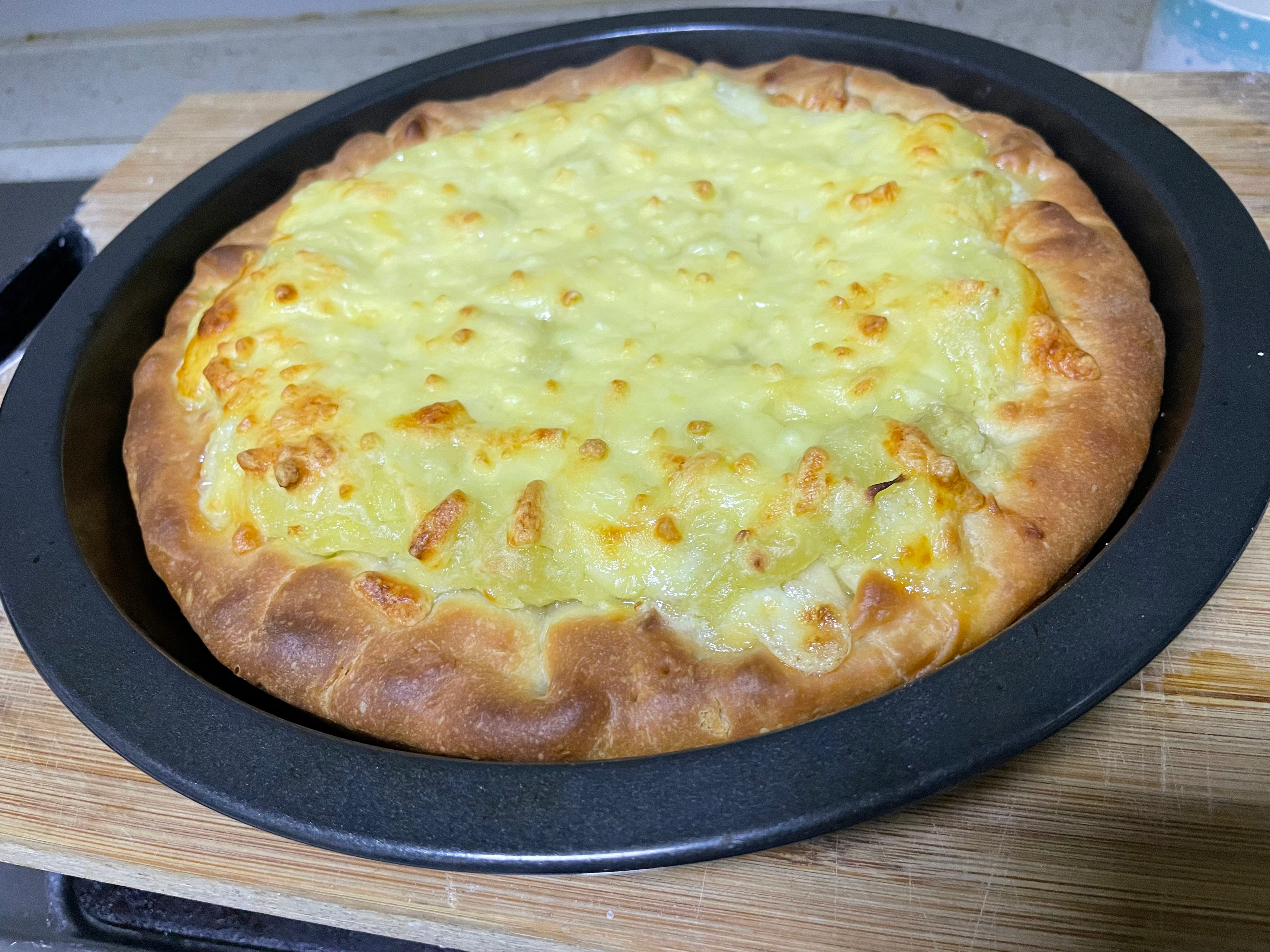 超级简单的厚底芝心奶酪榴莲披萨（9寸）