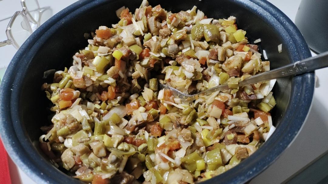 腊肠咸馅料→电饭煲版！健康低卡，简易操作，方便懒人