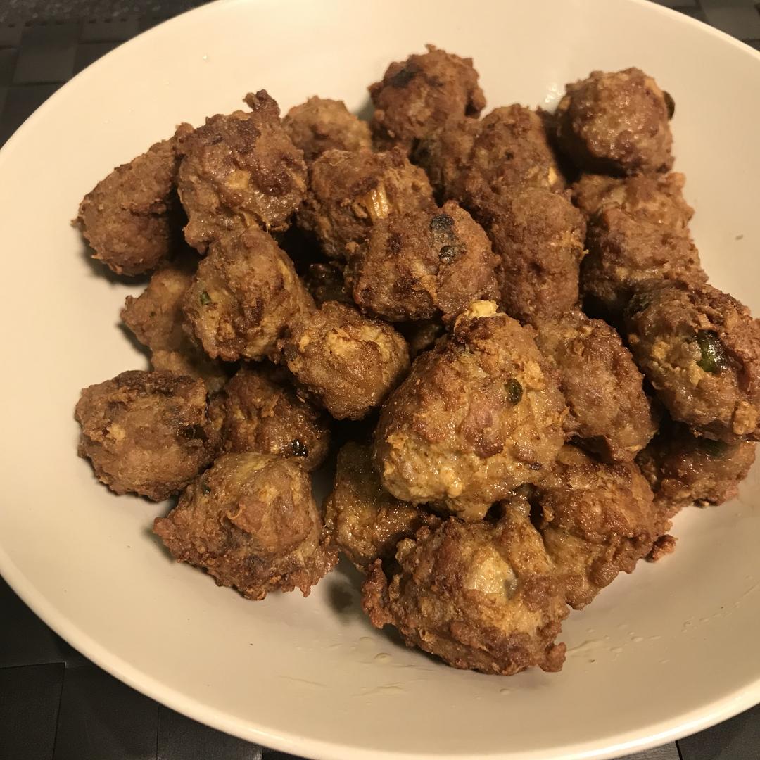 生酮食谱-炸猪肉丸