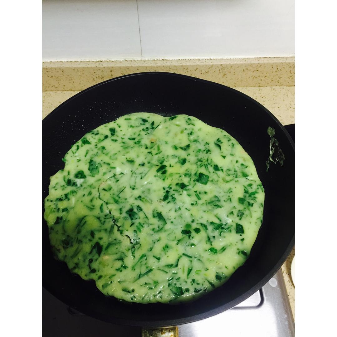 菠菜鸡蛋饼