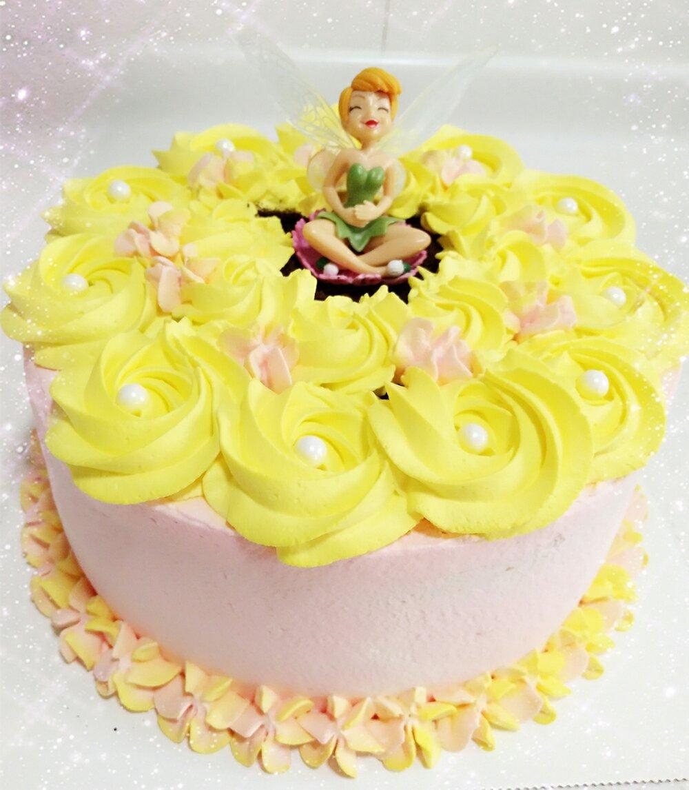 花仙子蛋糕——动物奶油裱花