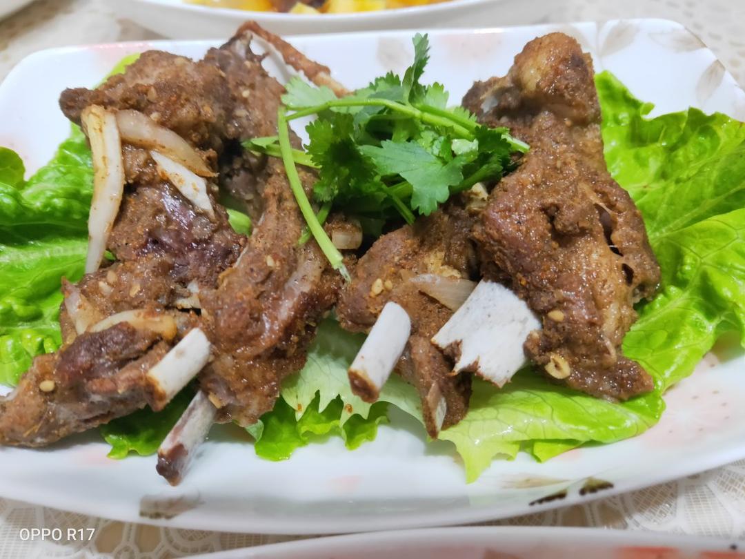 家庭烤箱烤羊排