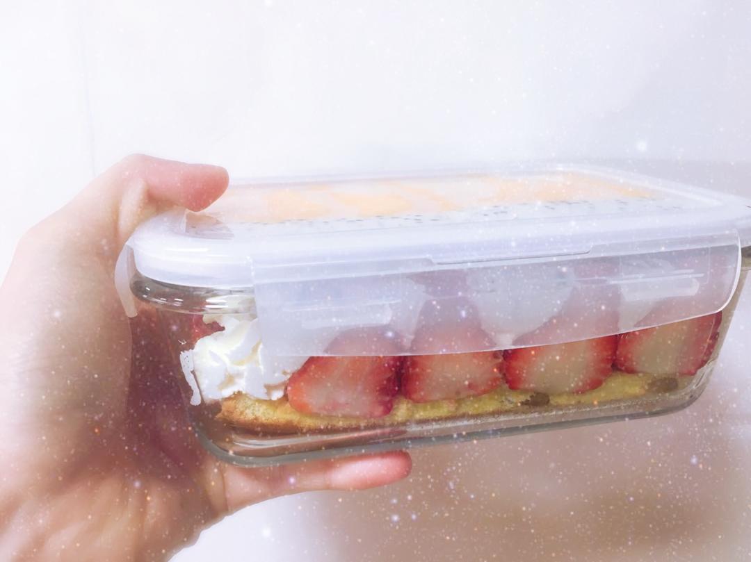 简单快手的便当饭盒水果盒子蛋糕