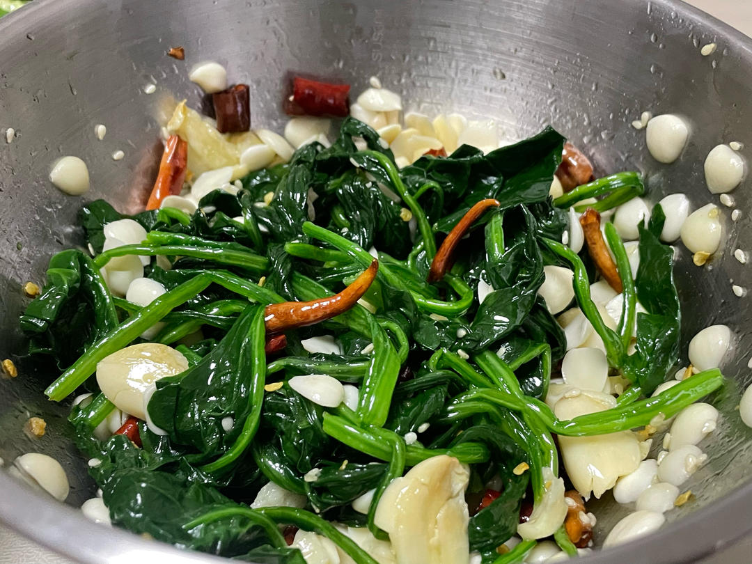 菠菜凉拌杏仁