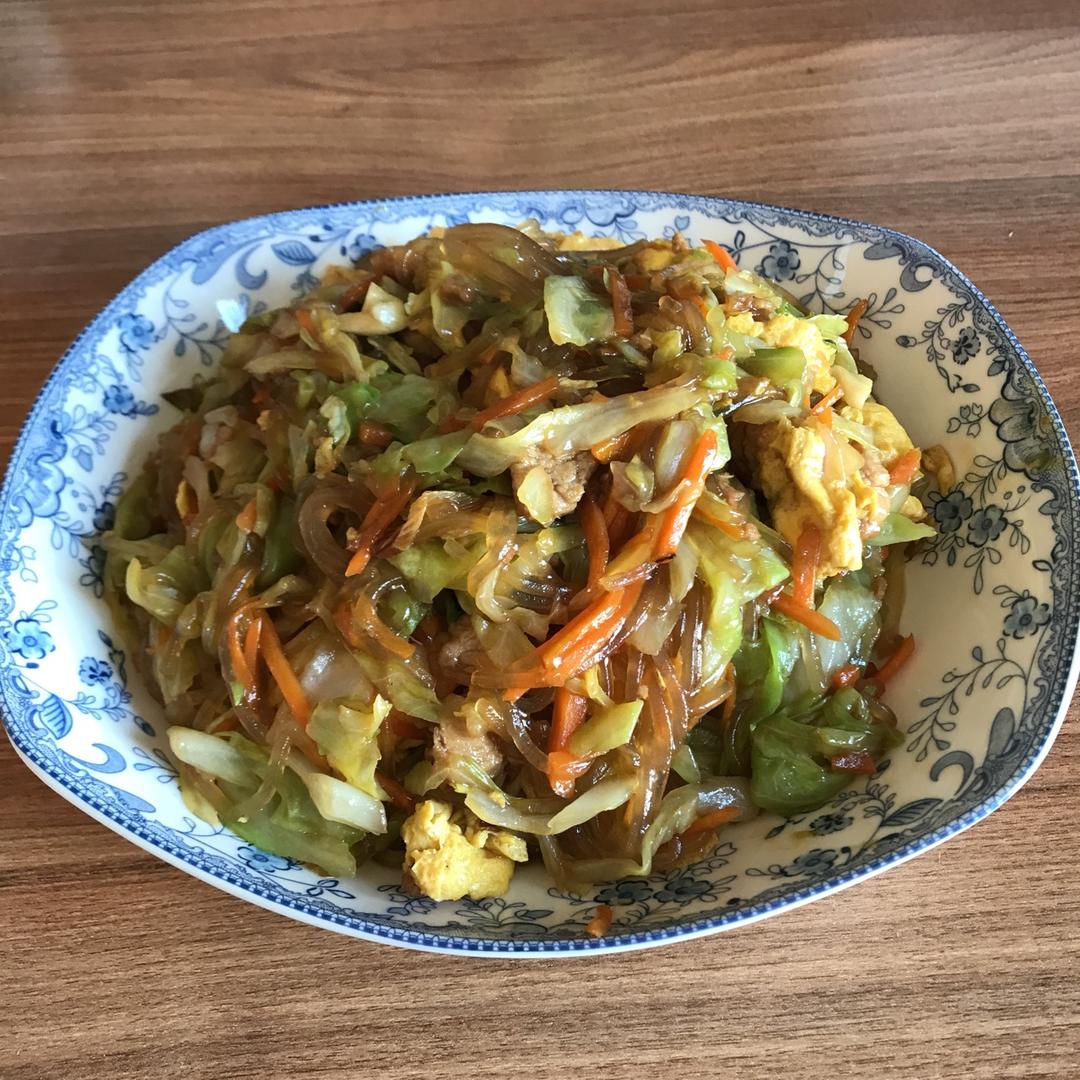 包菜炒粉丝