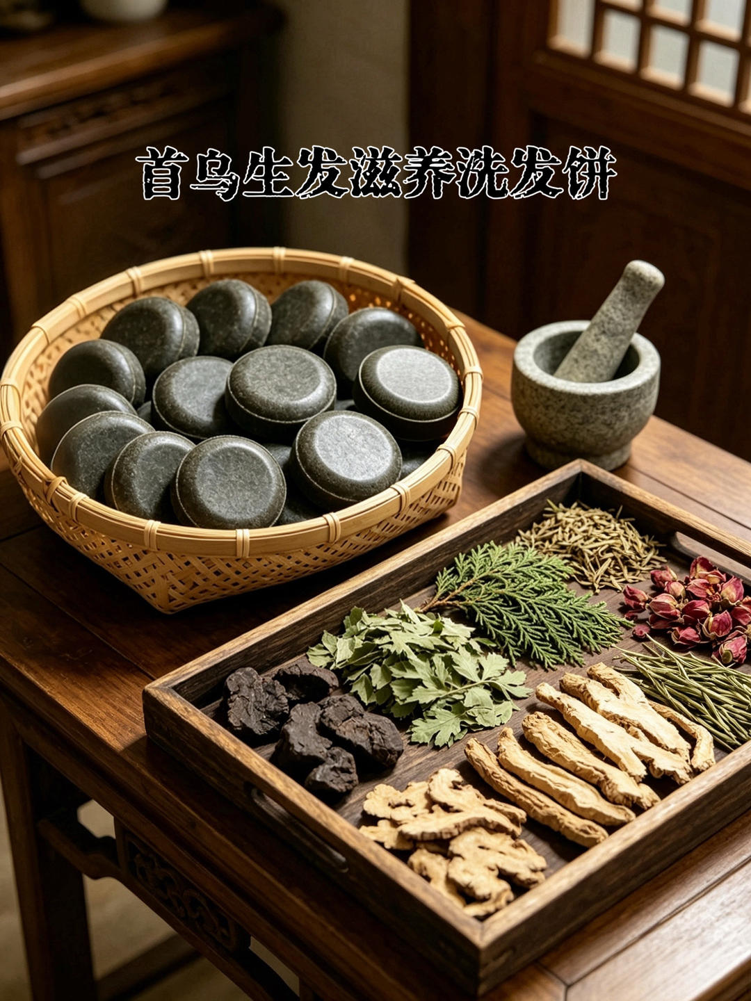 居家好物种草&私房手作爆款引流单品─首乌生发滋养洗发饼