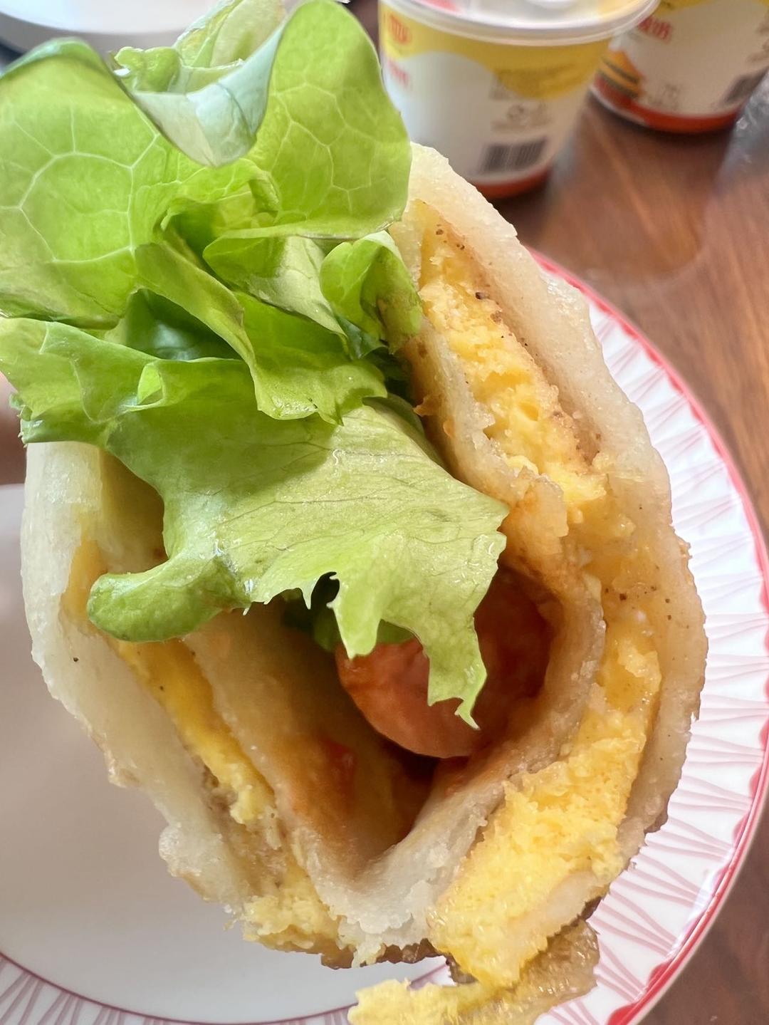 张张都鼓大泡的鸡蛋灌饼这样做不鼓大泡都难