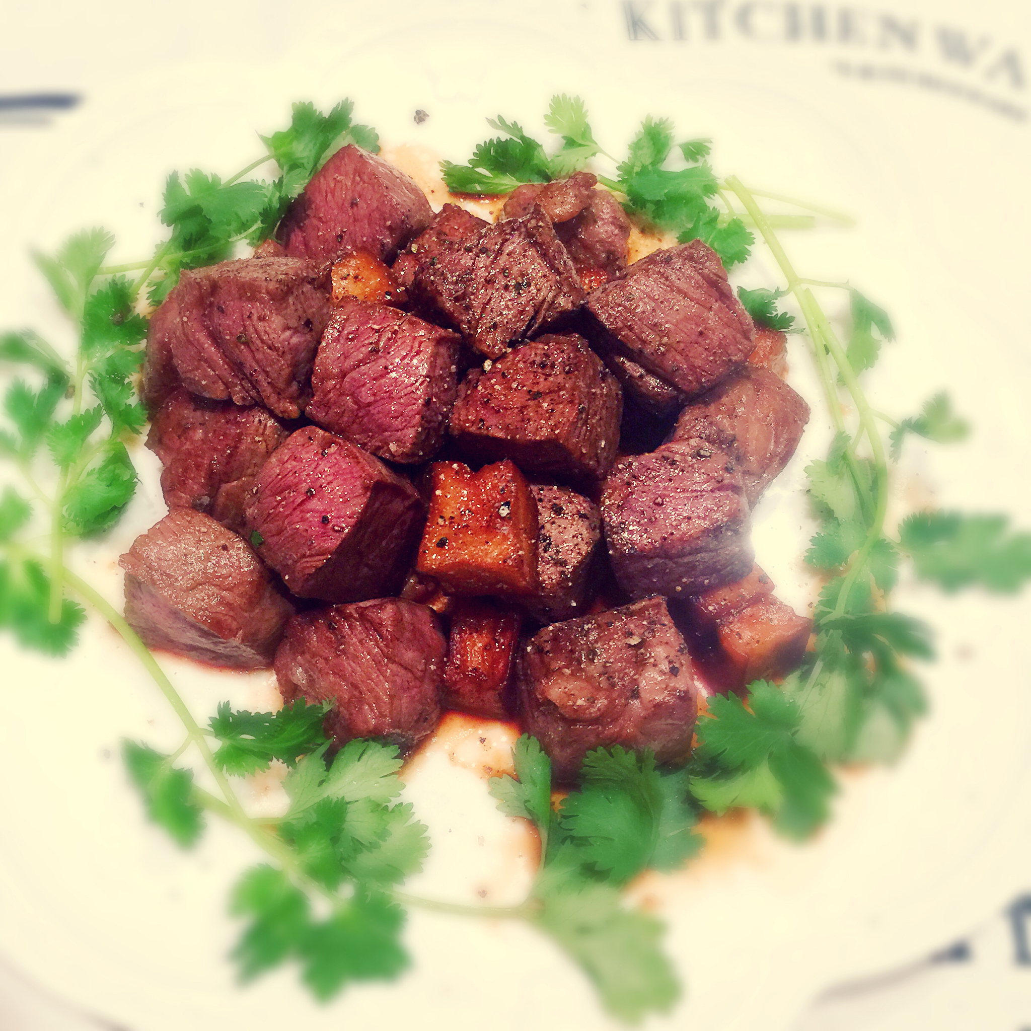 黑胡椒杏鲍菇牛肉粒