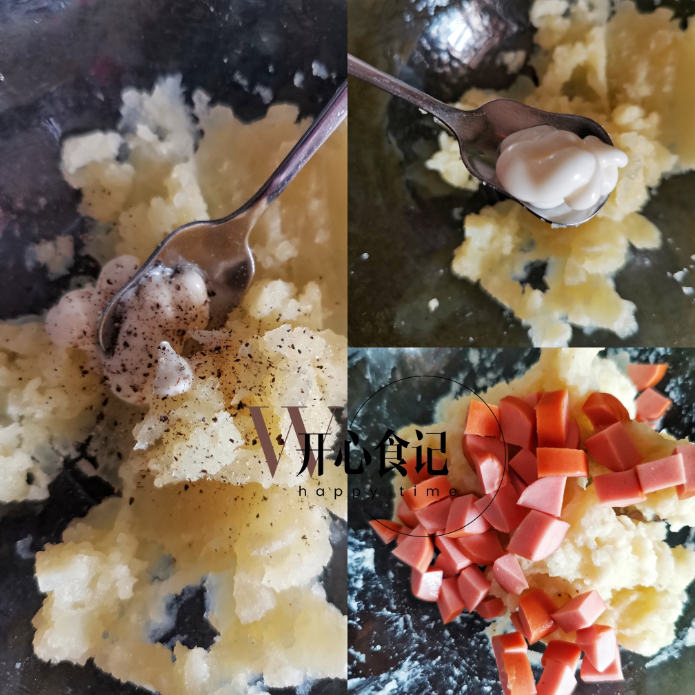 空炸版：一口沦陷的黄金芝士土豆的做法 步骤3