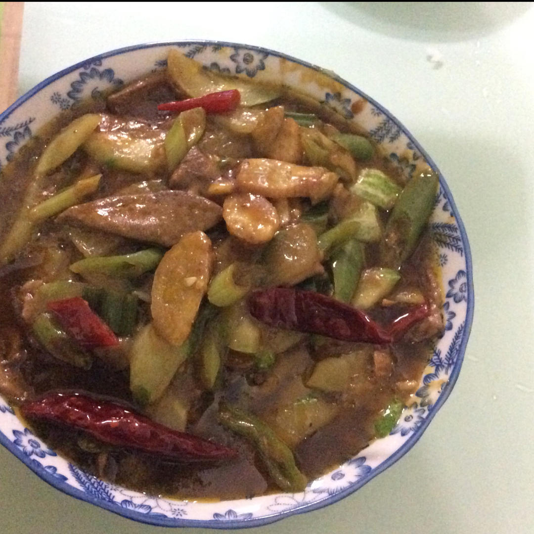 泡椒肝腰合炒
