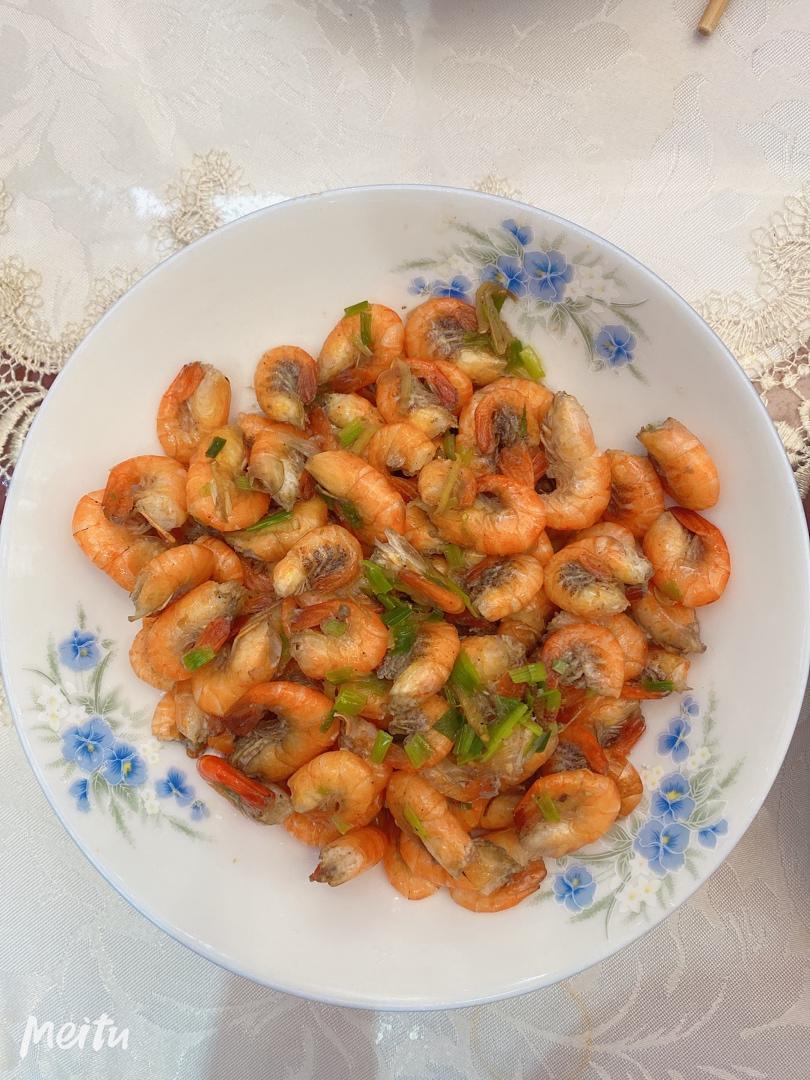 干炒河虾