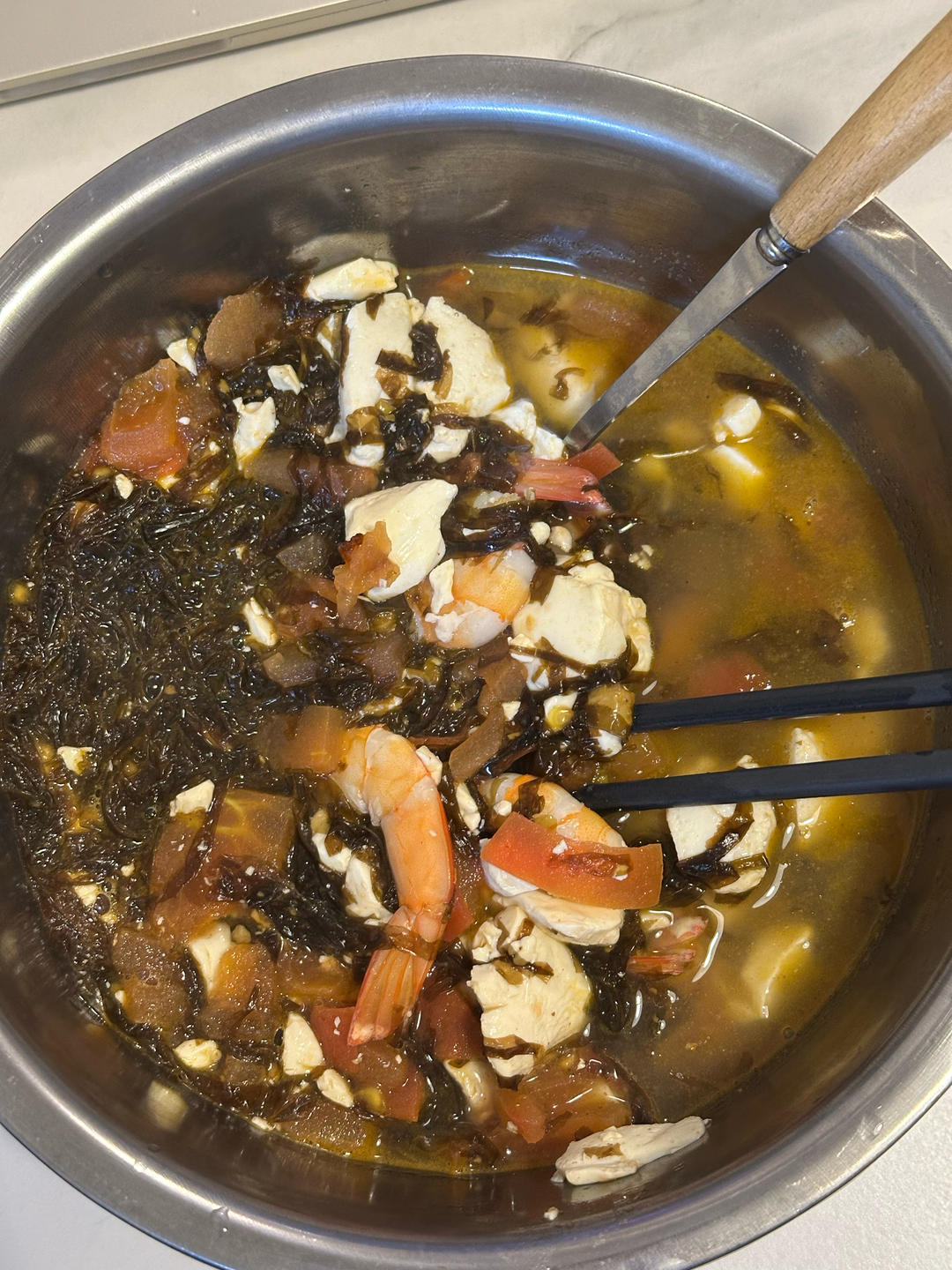 虾仁番茄豆腐汤