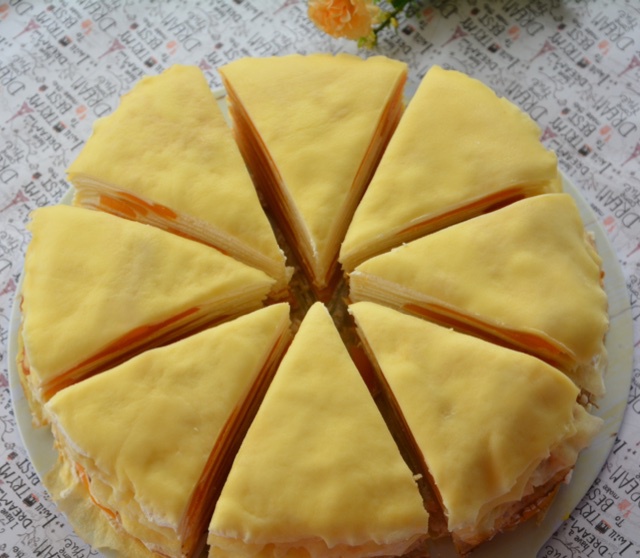 虾公做的榴莲千层---可丽饼蛋糕