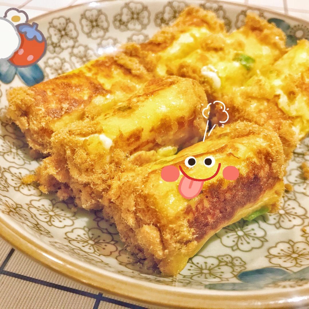 会拉丝的肉松芝士吐司卷