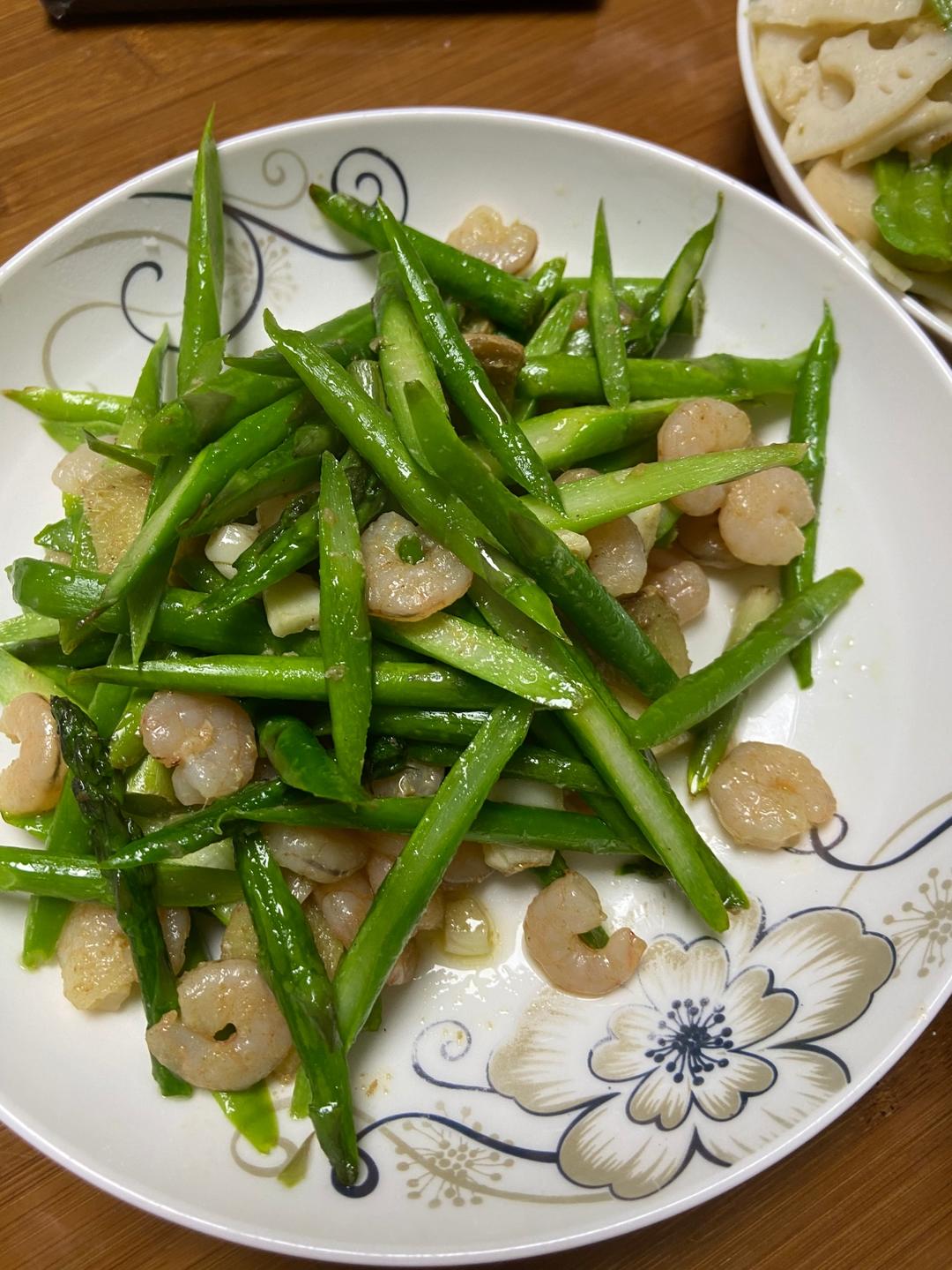 口蘑芦笋虾仁