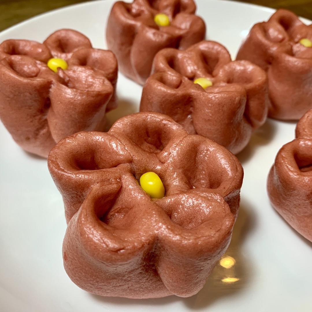 颜值超高的花朵馒头