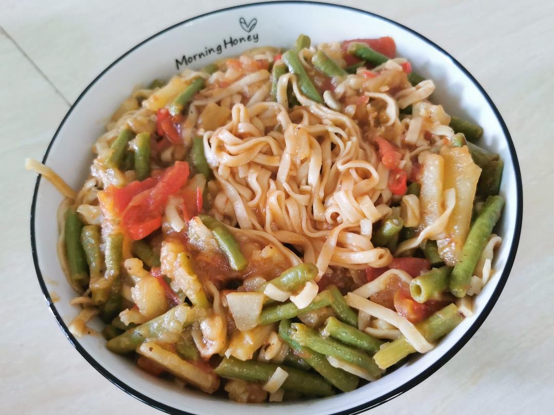 土豆豆角焖面