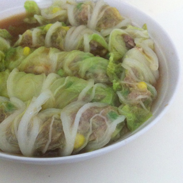 白菜肉糜卷
