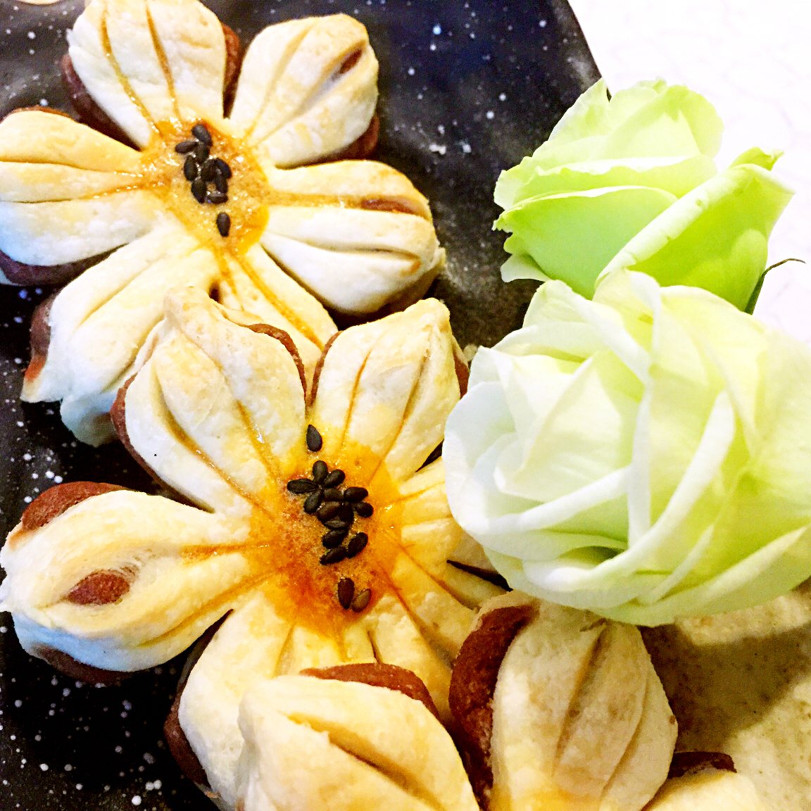 葵花豆沙酥——烤箱里绽放的花朵