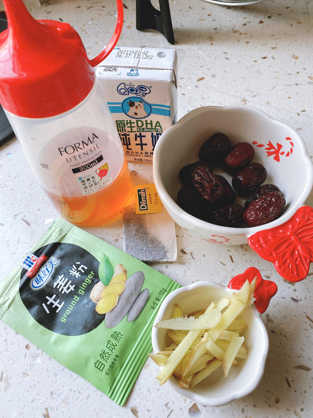 红枣姜奶茶【3月北鼎养生壶食谱】
