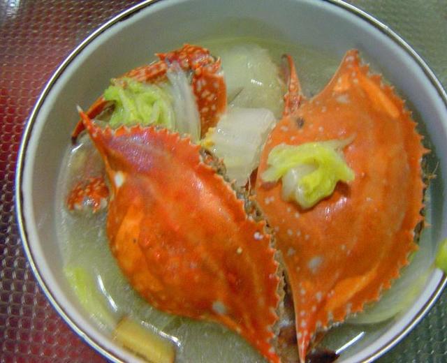螃蟹白菜汤的做法