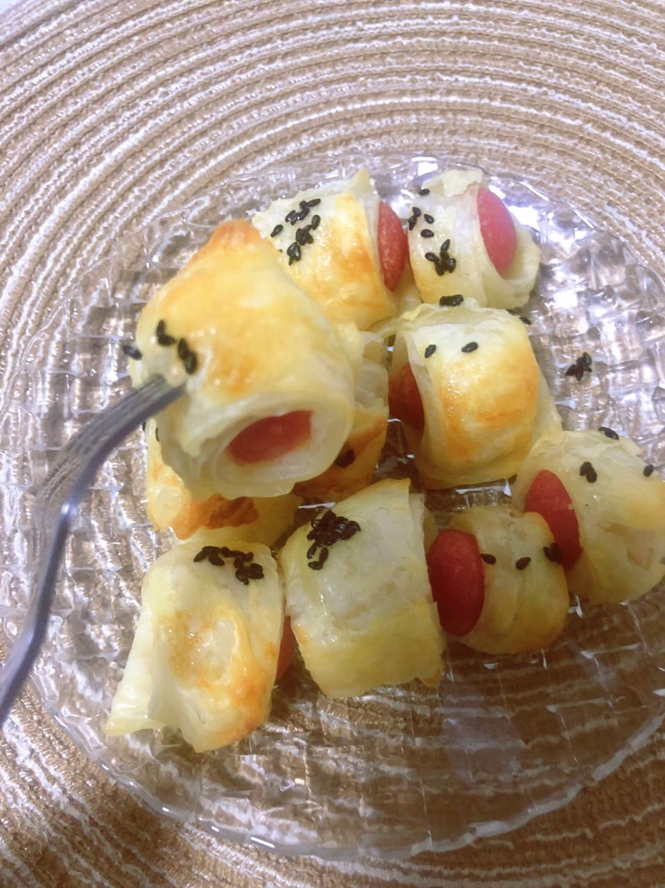 烤肠酥卷|松下Jk180蒸烤箱