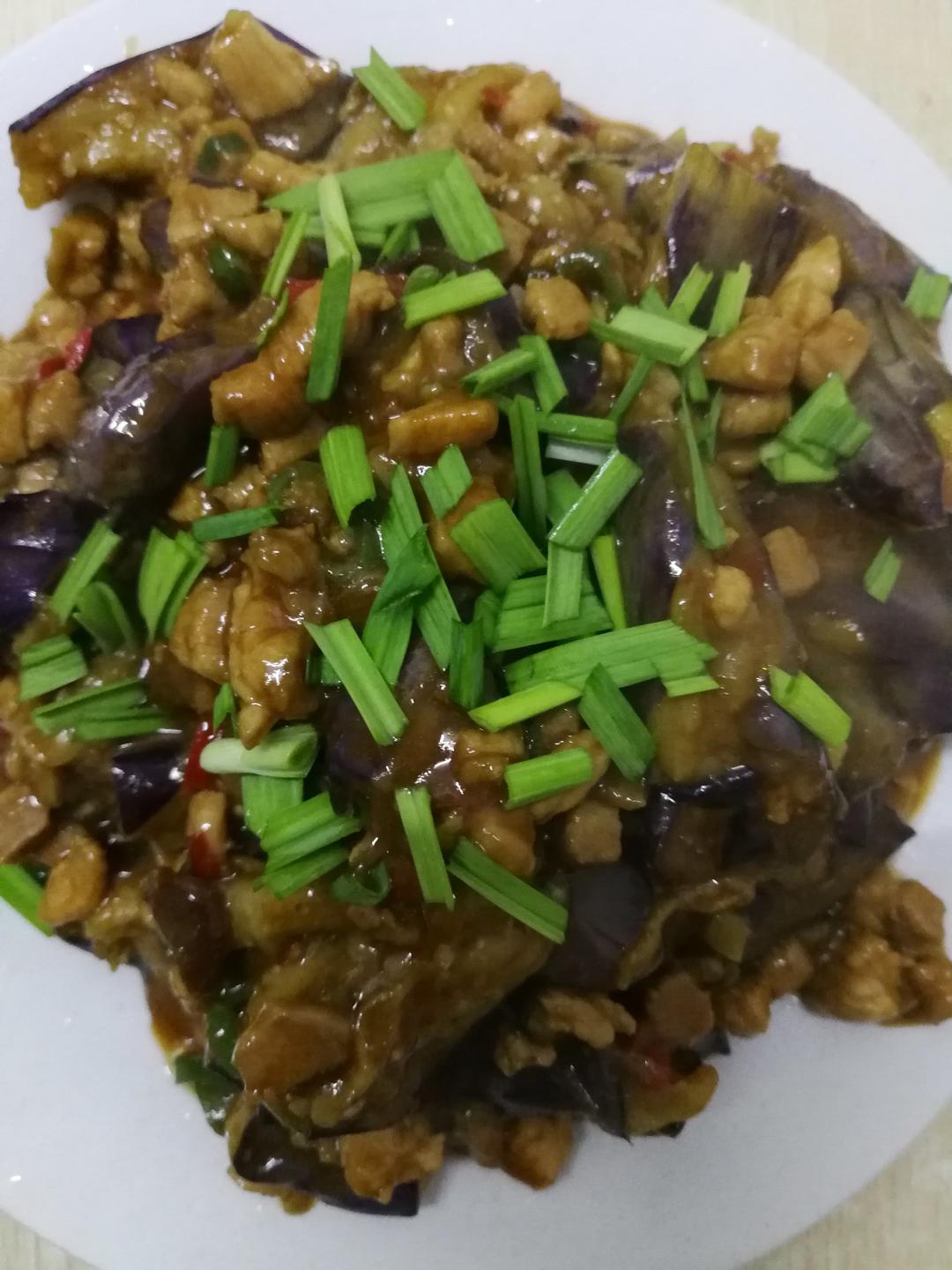 红烧肉沫茄子