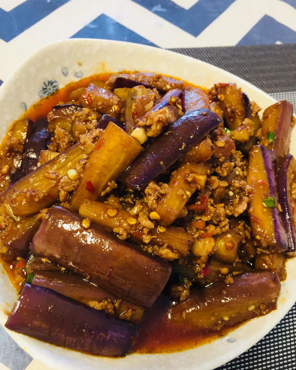 红烧肉沫茄子