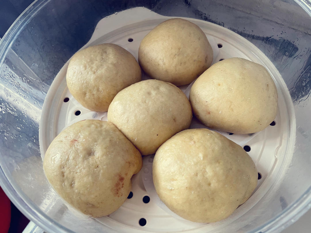 超好吃有豆豆的豆沙包，一次发酵（红豆包）