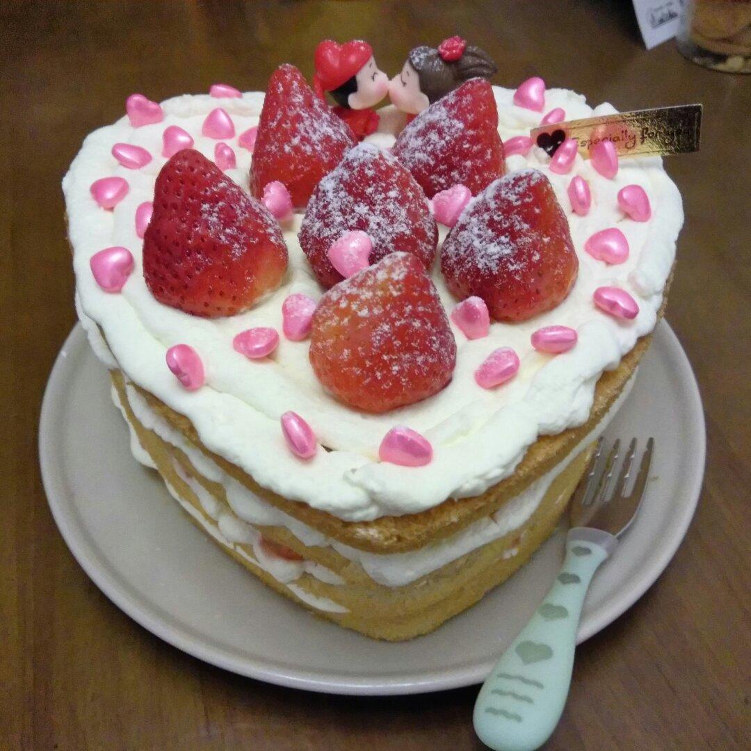 草莓玫瑰裸蛋糕（图文+视频）