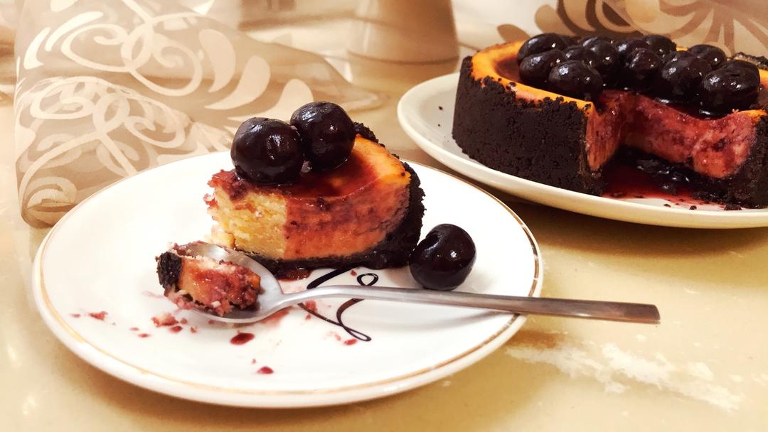 车厘子芝士蛋糕［Spiked cherry cheesecake］