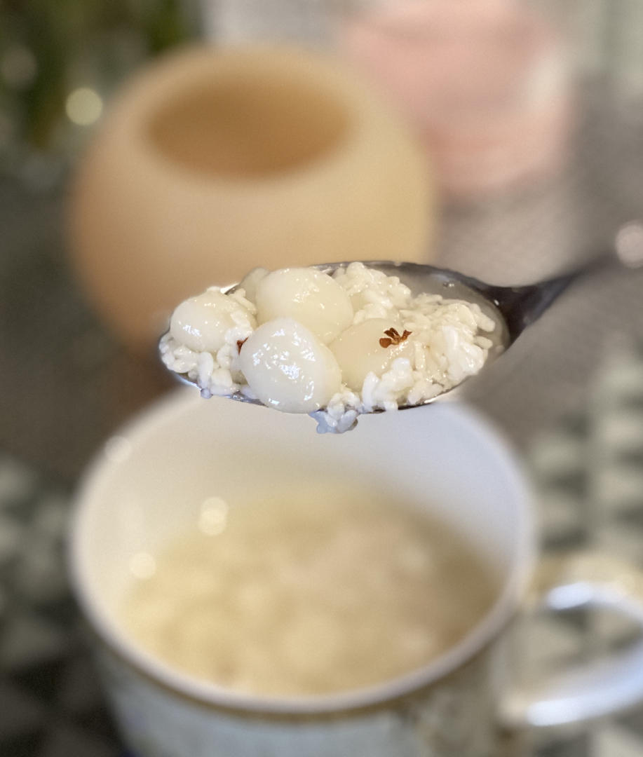 桂花酒酿圆子（附酒酿，小圆子做法）