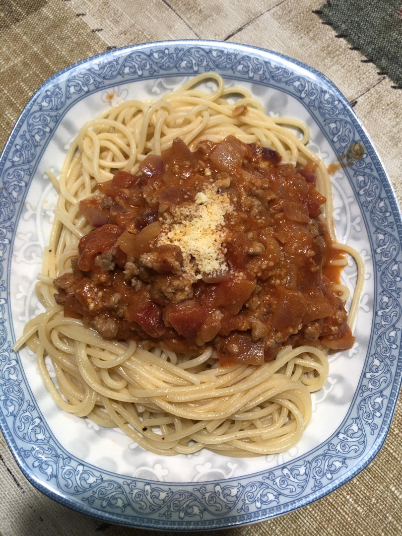 （完胜必胜客的）番茄肉酱意大利面～