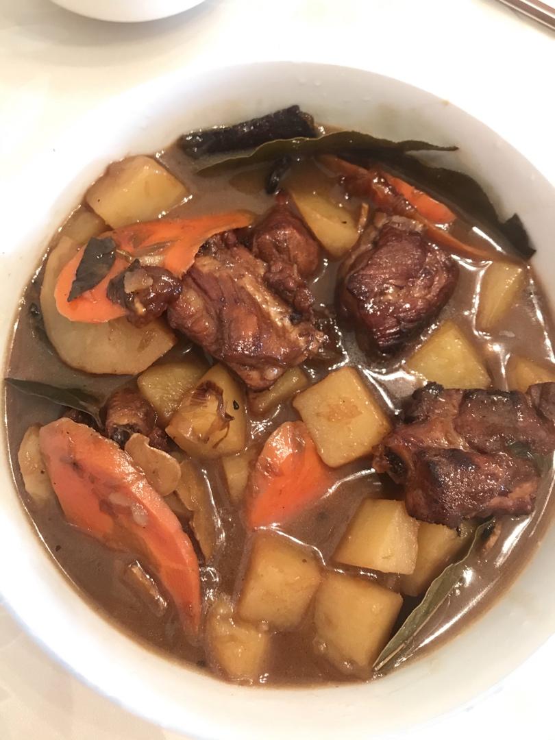 🔥巨好吃的红烧排骨炖土豆❗️懒人版轻松做拿手菜