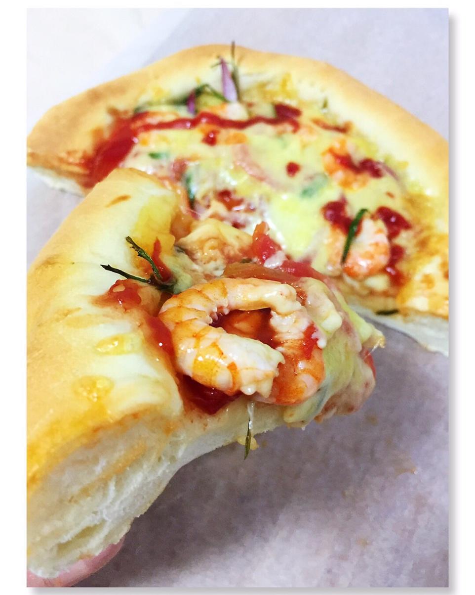 鲜虾培根披萨🍕