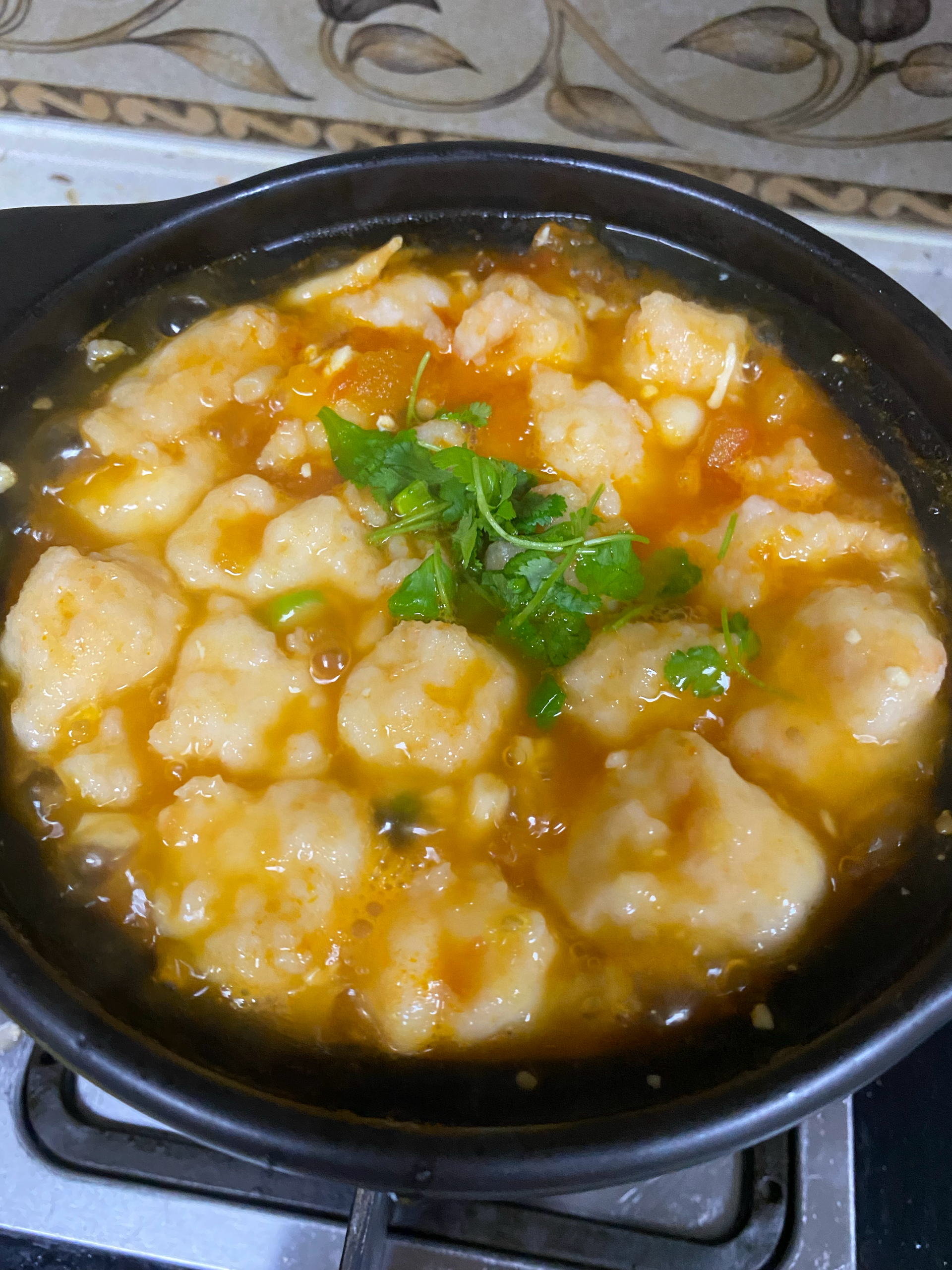 低脂浓汤🍅西红柿虾滑蘑菇豆腐汤