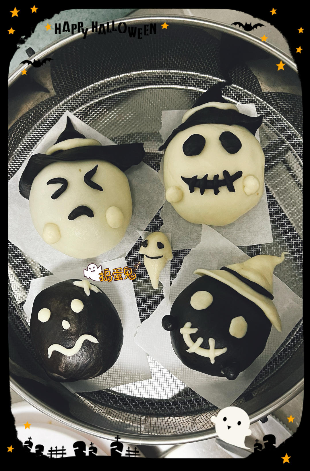 可爱造型馒头 万圣节快乐🎃不给糖就捣蛋👻