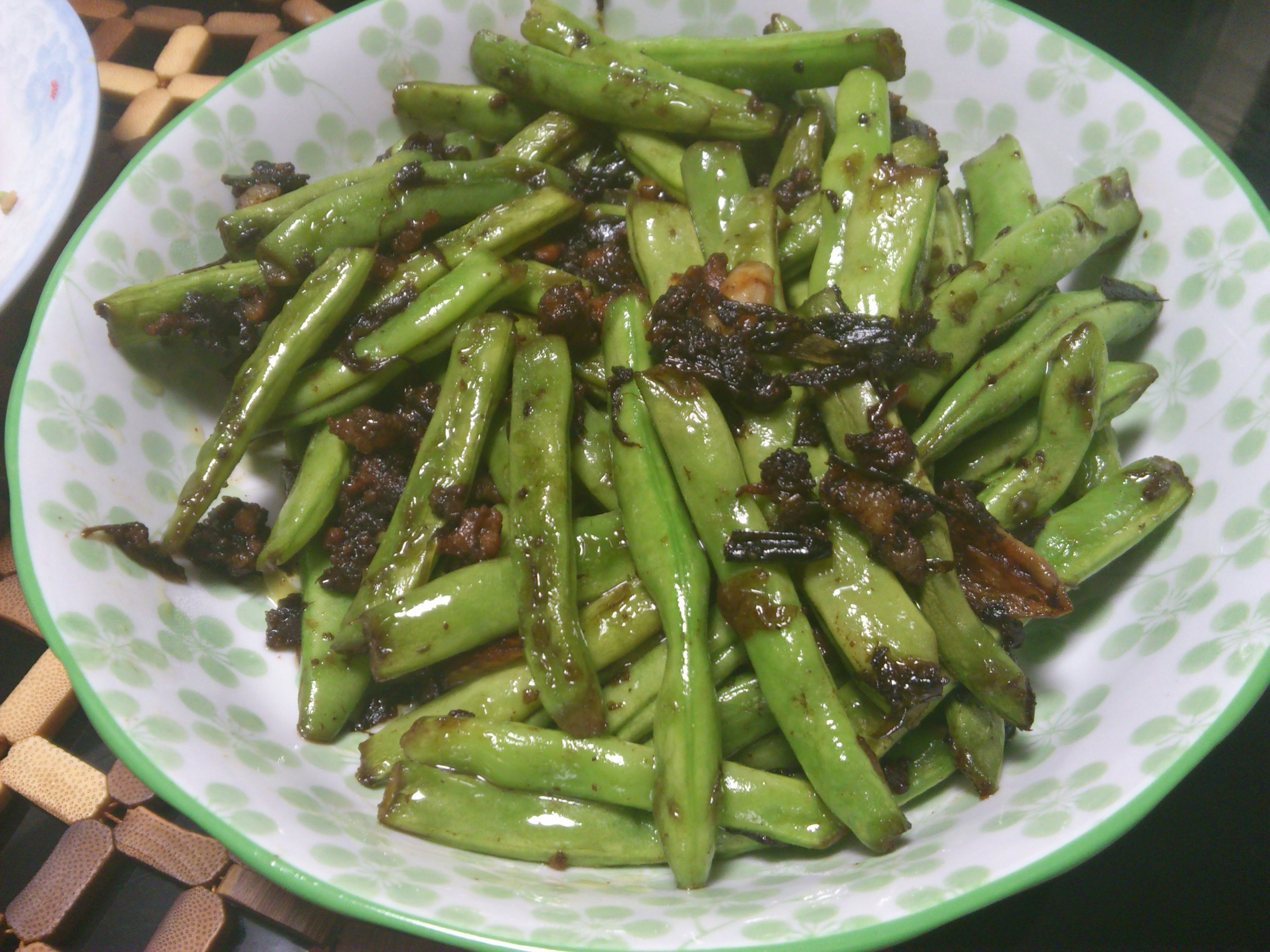 肉末榄菜四季豆