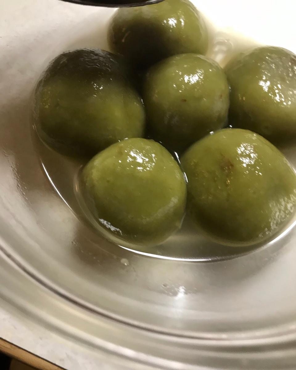 南瓜豆沙汤圆