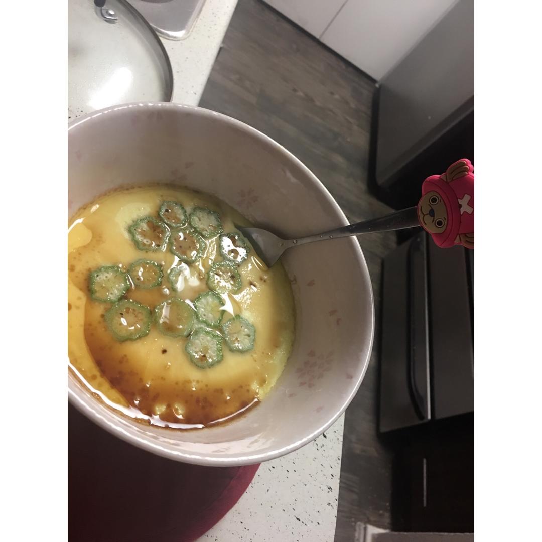 颜值控-做一朵开在碗里的花秋葵蒸水蛋