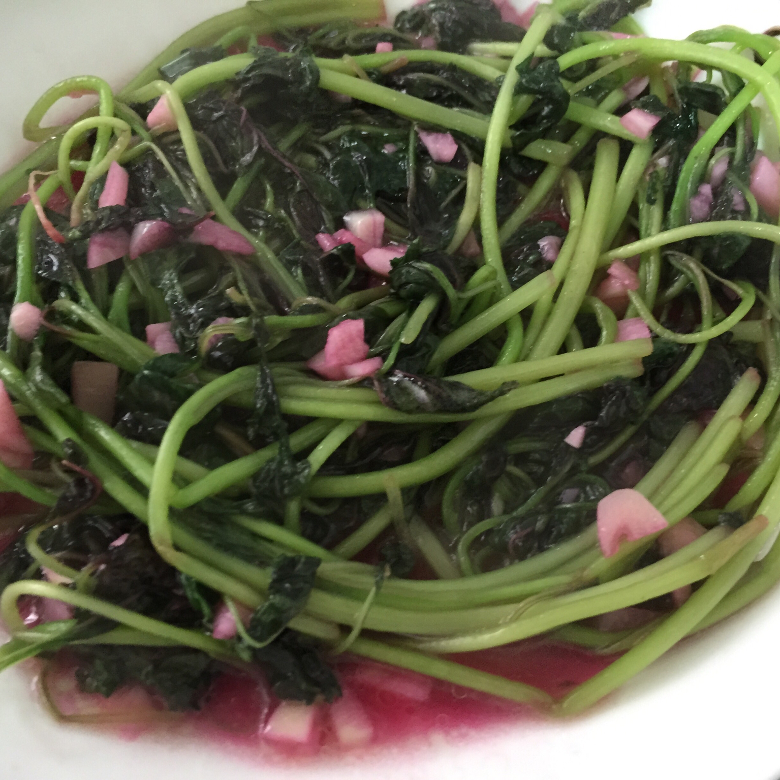 蒜茸炒红苋菜