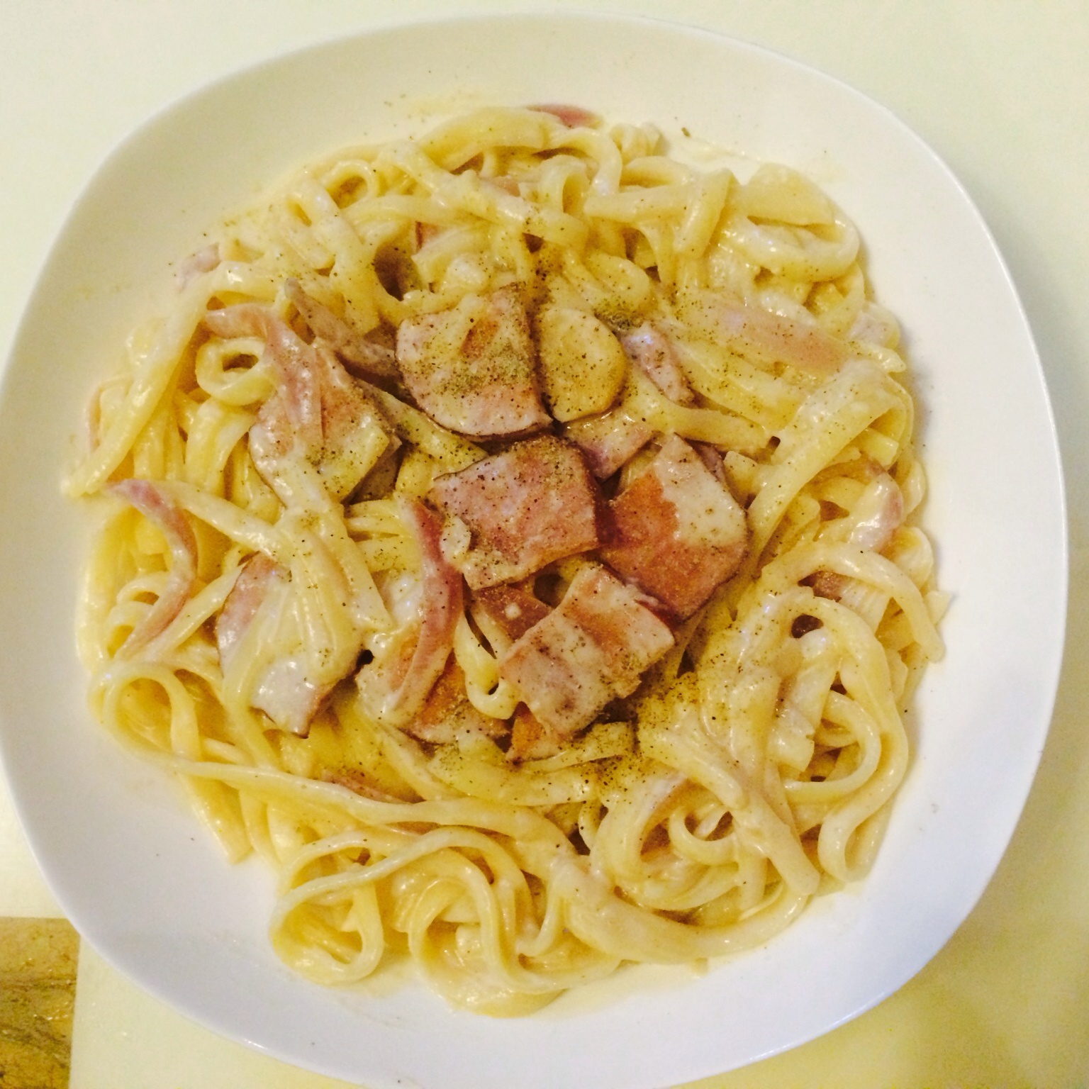 超简单的奶汁培根意面Carbonara