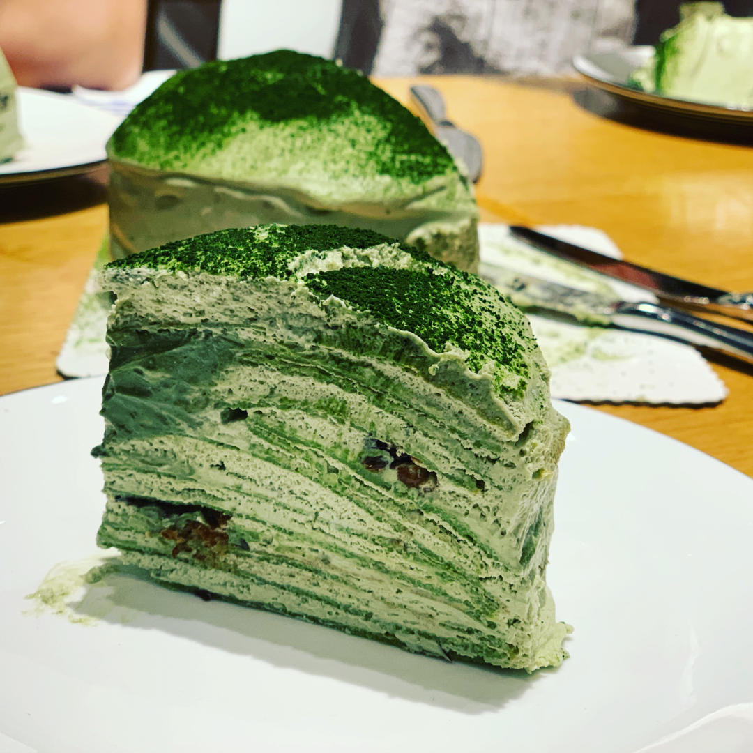 100%抹茶流心千层蛋糕