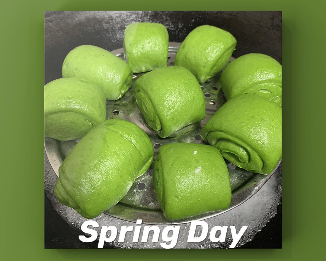 菠菜馒头不褪色