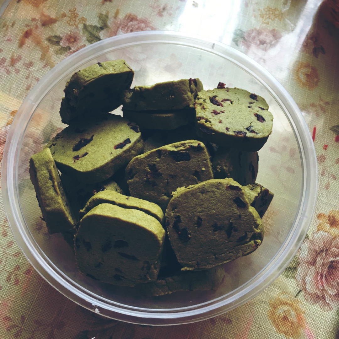 抹茶蔓越莓饼干