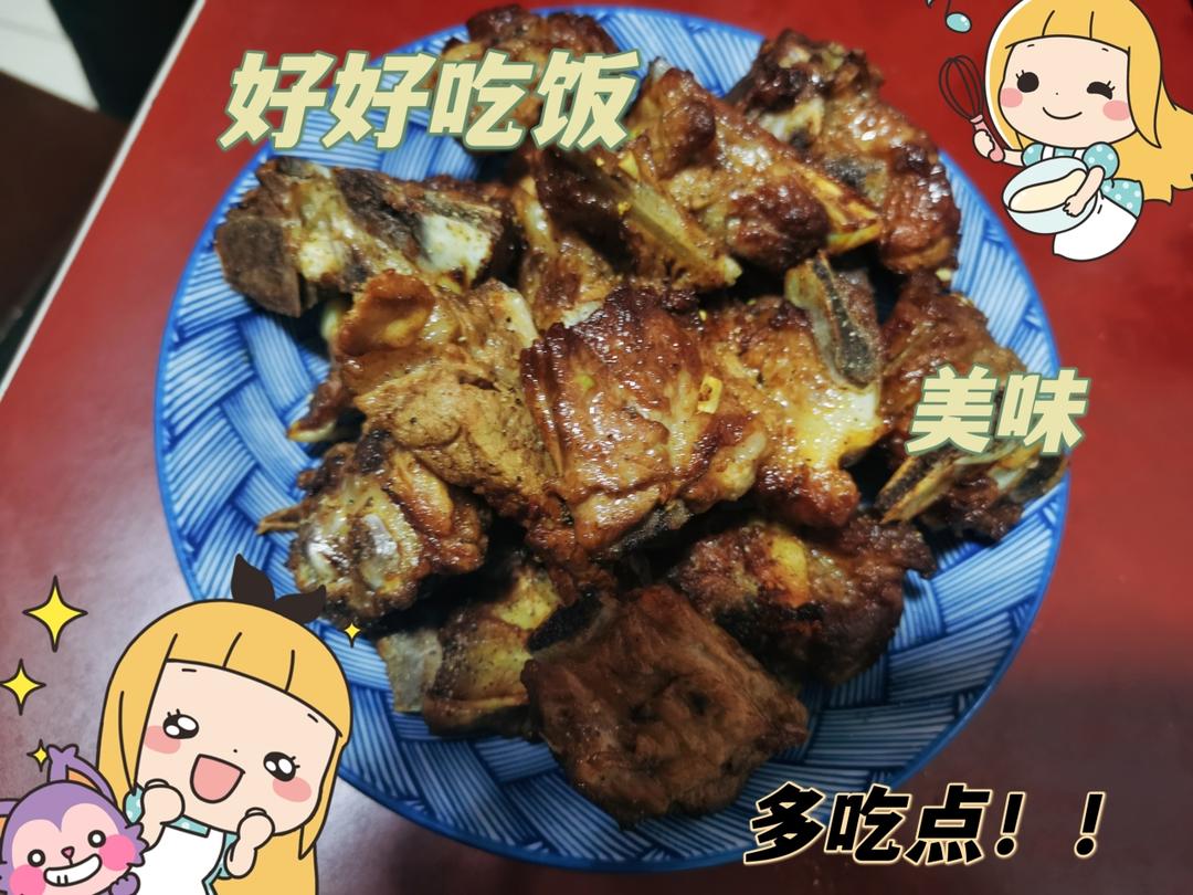 空气炸锅蒜香排骨，巨香巨好吃，简单易操作