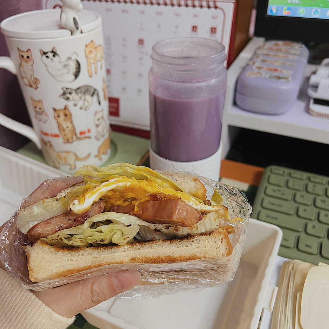 火腿芝士蛋三文治